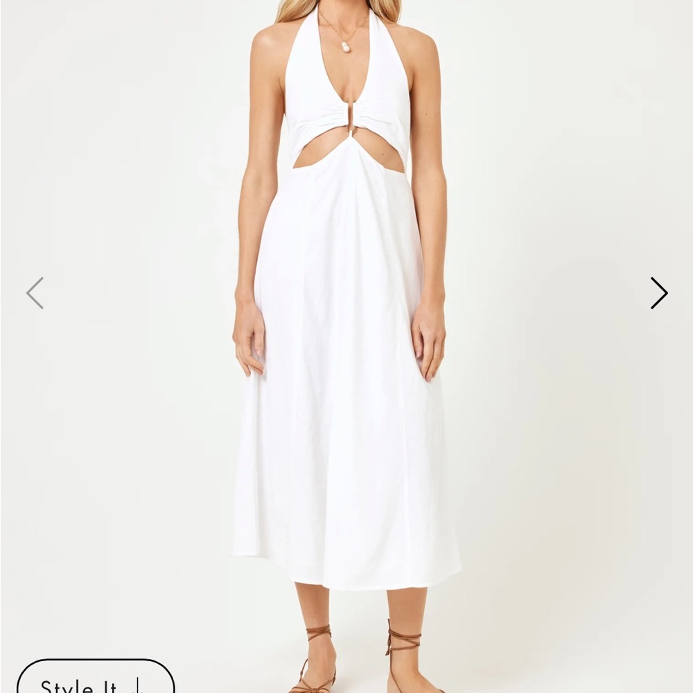 L*Space White Halter Dress